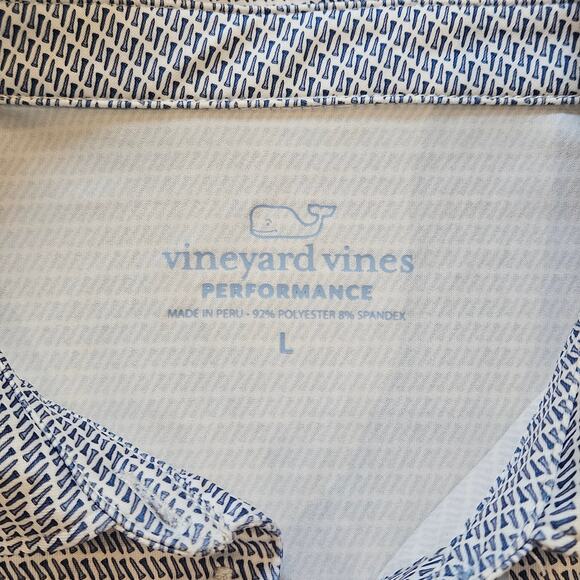 Vineyard‎ Vines Performance Polo Shirt Men Size L Short Sleeve Golf Sankaty Prep - Picture 6 of 8
